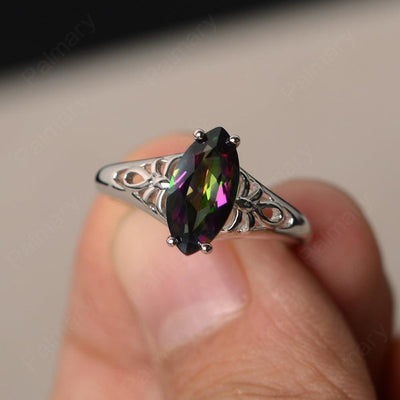 Marquise Cut Mystic Topaz Cocktail Ring - Palmary