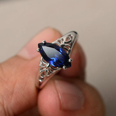 Marquise Cut Sapphire Cocktail Ring - Palmary