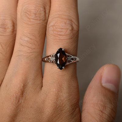 Marquise Cut Smoky Quartz  Cocktail Ring - Palmary