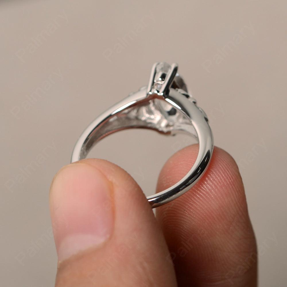 Marquise Cut White Topaz Cocktail Ring - Palmary