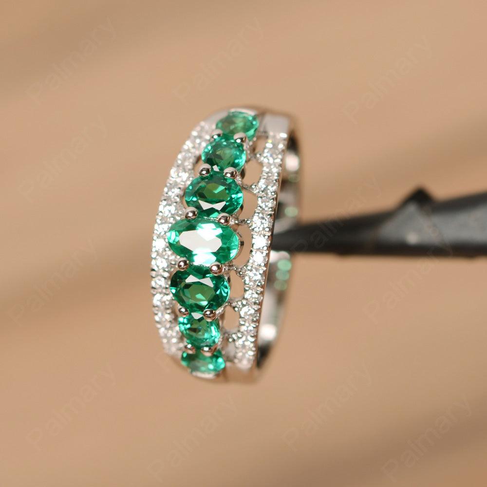 Wide Cluster Emerald Ring - Palmary