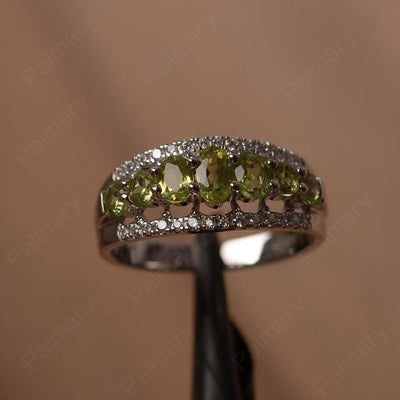 Wide Cluster Peridot Ring - Palmary