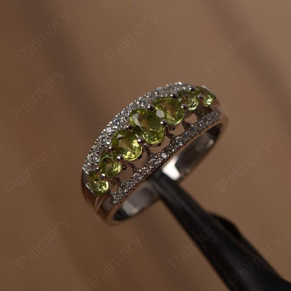 Wide Cluster Peridot Ring - Palmary