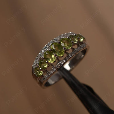 Wide Cluster Peridot Ring - Palmary