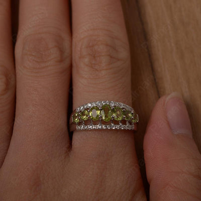 Wide Cluster Peridot Ring - Palmary