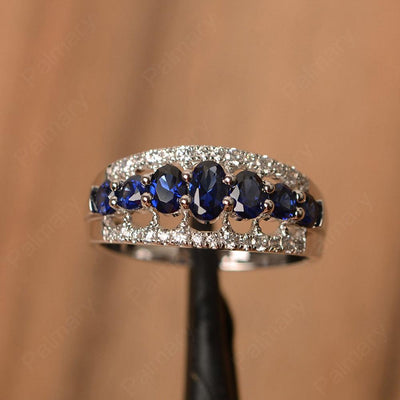 Wide Cluster Sapphire Ring - Palmary