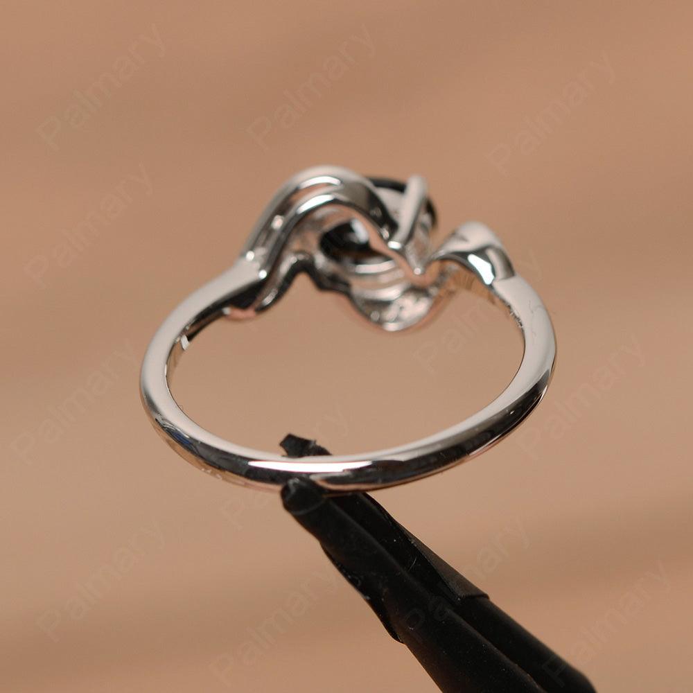 Oval Black Spinel Promise Rings - Palmary