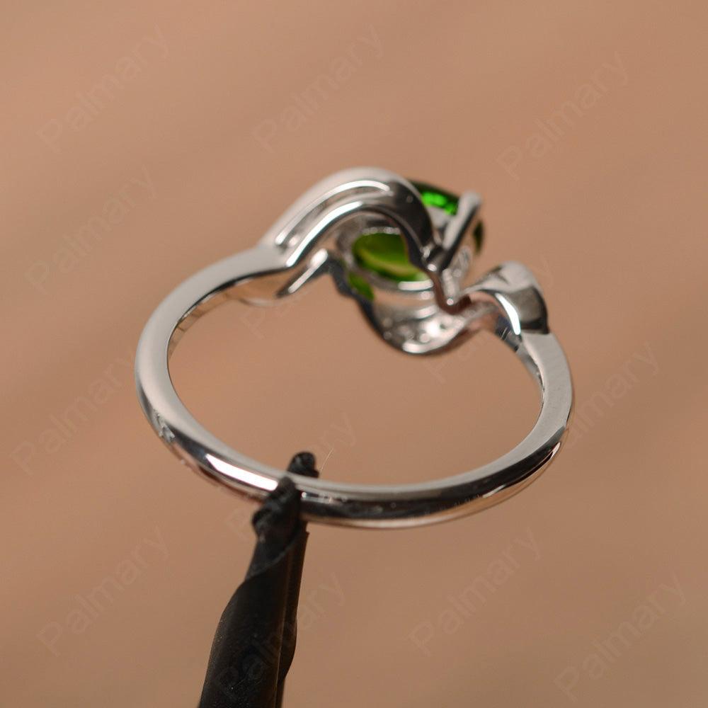 Oval Diopside Promise Rings - Palmary