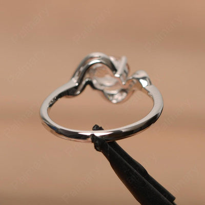 Oval Morganite Promise Rings - Palmary
