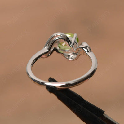 Oval Peridot Promise Rings - Palmary