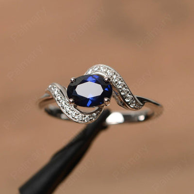 Oval Sapphire Promise Rings - Palmary