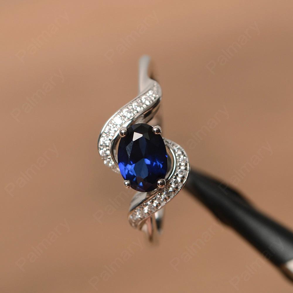 Oval Sapphire Promise Rings - Palmary