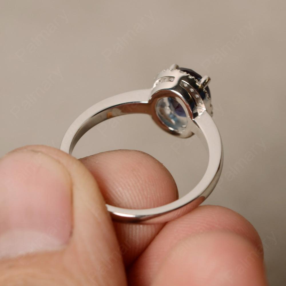 Oval Cut Alexandrite Wedding Ring - Palmary