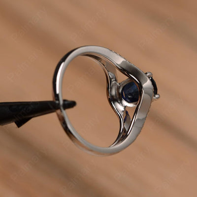 Oval Cut Sapphire Split Rings - Palmary