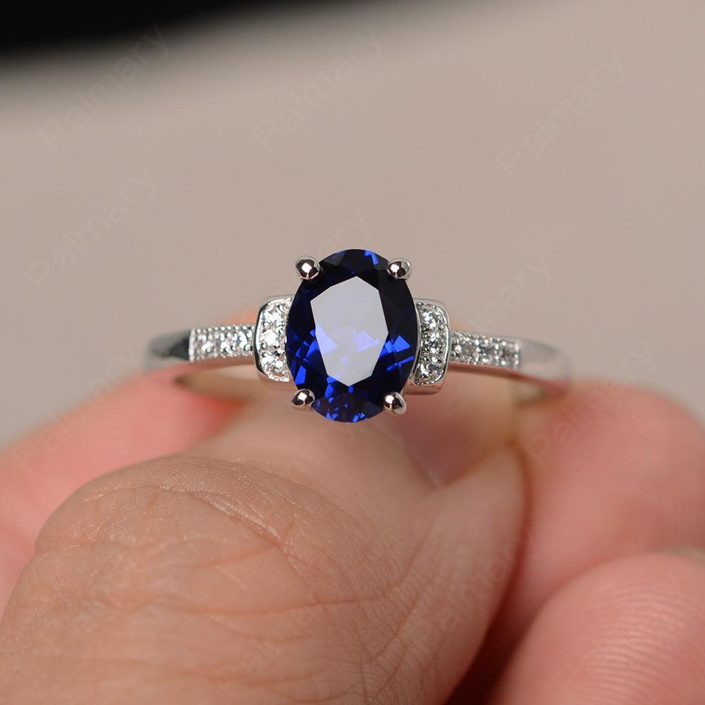 Oval Cut Sapphire Promise Rings - Palmary
