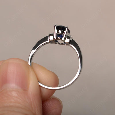 Oval Cut Sapphire Promise Rings - Palmary