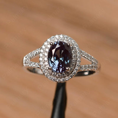 Oval Cut Double Alexandrite Engagement Rings - Palmary