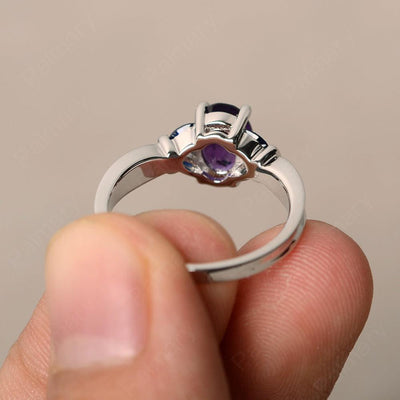 Oval Cut Amethyst Vintage Engagement Rings - Palmary