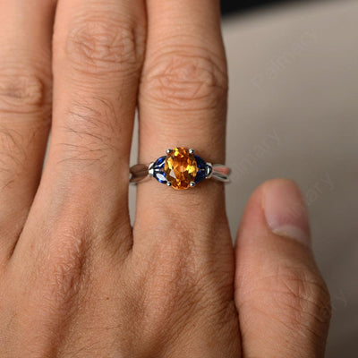 Oval Cut Citrine Vintage Engagement Rings - Palmary