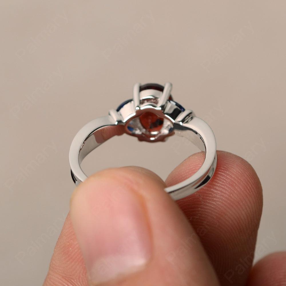 Oval Cut Garnet Vintage Engagement Rings - Palmary