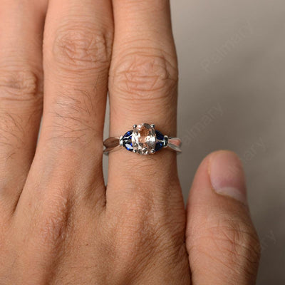 Oval Cut Morganite Vintage Engagement Rings - Palmary