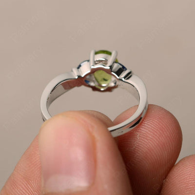 Oval Cut Peridot Vintage Engagement Rings - Palmary