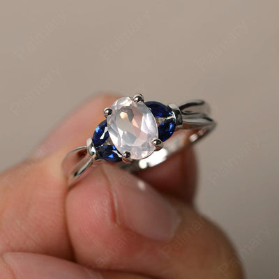 Oval Cut Rose Quartz Vintage Engagement Rings - Palmary