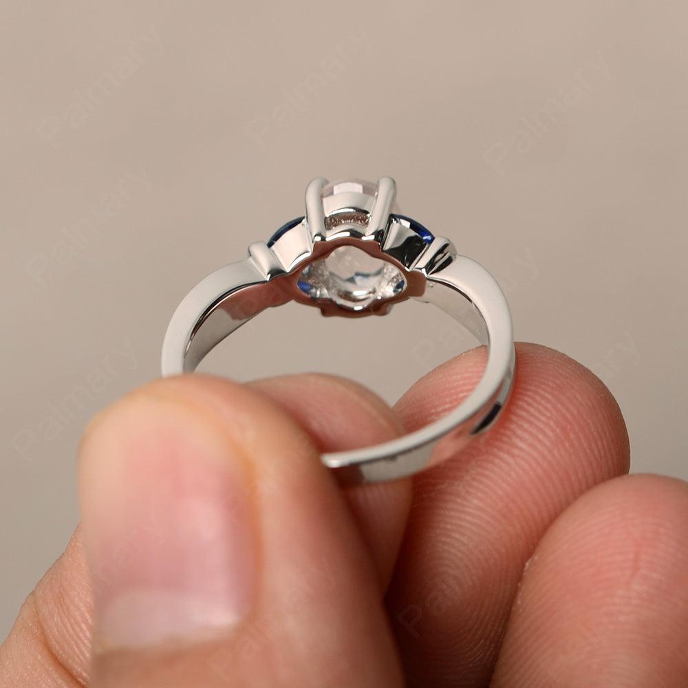 Oval Cut Rose Quartz Vintage Engagement Rings - Palmary