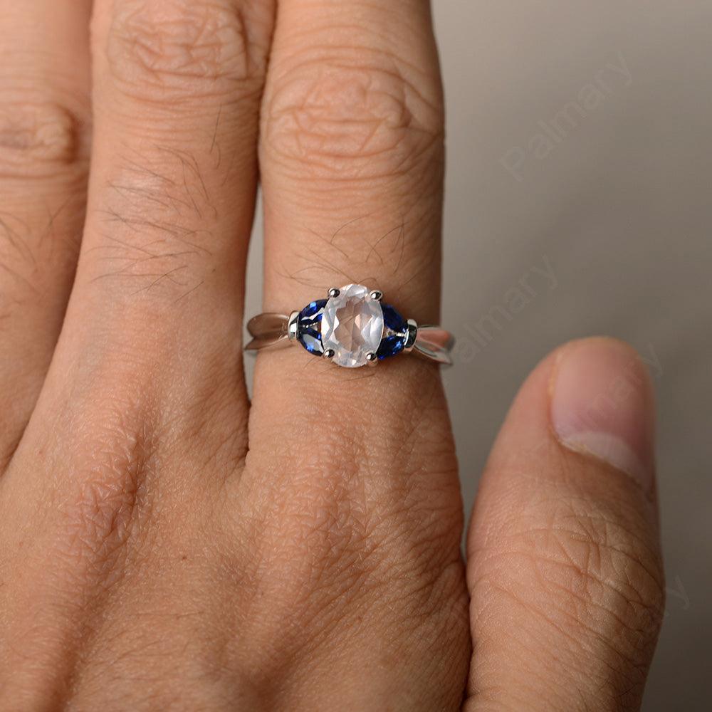 Oval Cut Rose Quartz Vintage Engagement Rings - Palmary