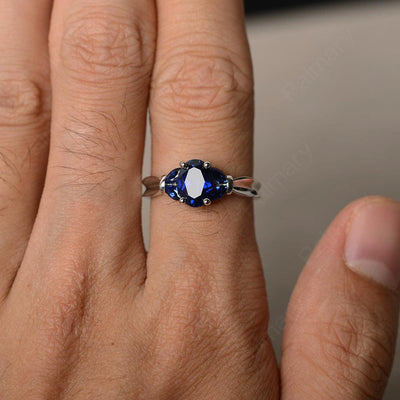 Oval Cut Sapphire Vintage Engagement Rings - Palmary