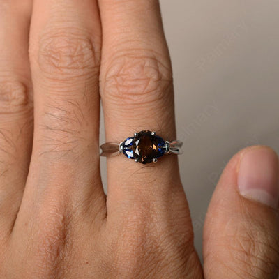 Oval Cut Smoky Quartz  Vintage Engagement Rings - Palmary