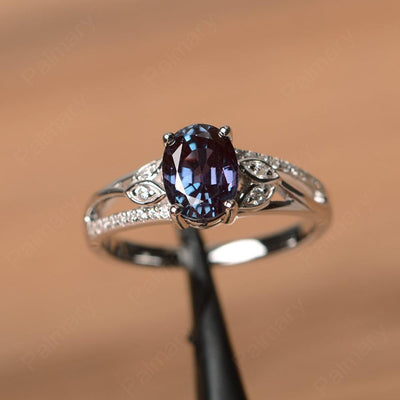 Oval Cut Alexandrite Engagement Rings - Palmary