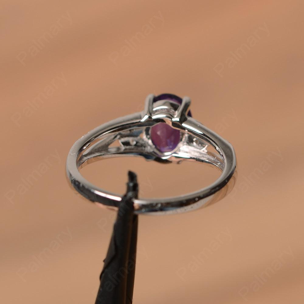 Oval Cut Amethyst Engagement Rings - Palmary