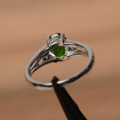 Oval Cut Diopside Engagement Rings - Palmary