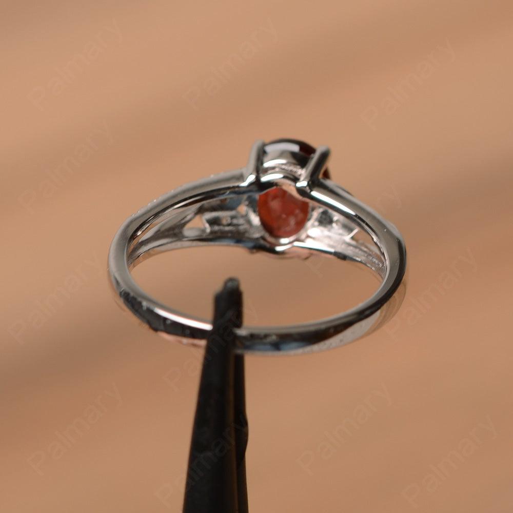 Oval Cut Garnet Engagement Rings - Palmary