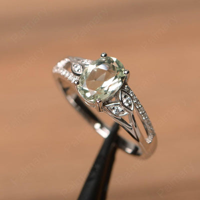 Oval Cut Green Amethyst Engagement Rings - Palmary