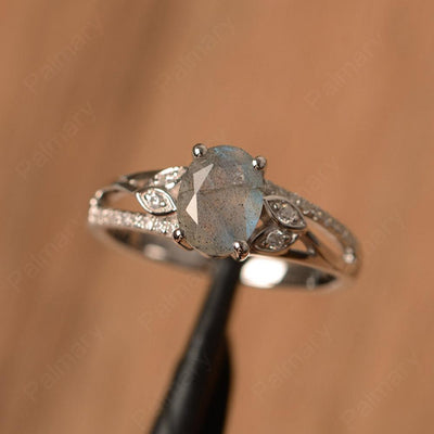 Oval Cut Labradorite Engagement Rings - Palmary