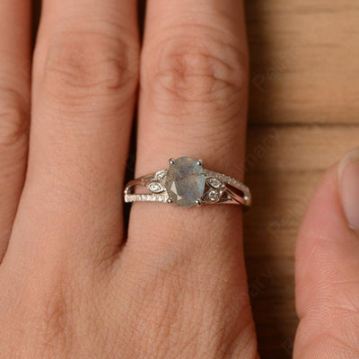 Oval Cut Labradorite Engagement Rings - Palmary