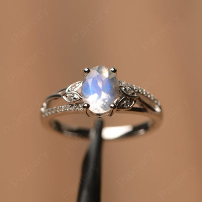 Oval Cut Moonstone Engagement Rings - Palmary