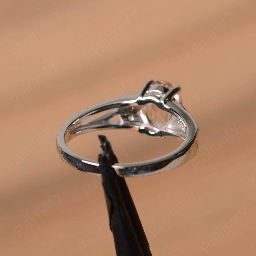 Oval Cut Morganite Engagement Rings - Palmary