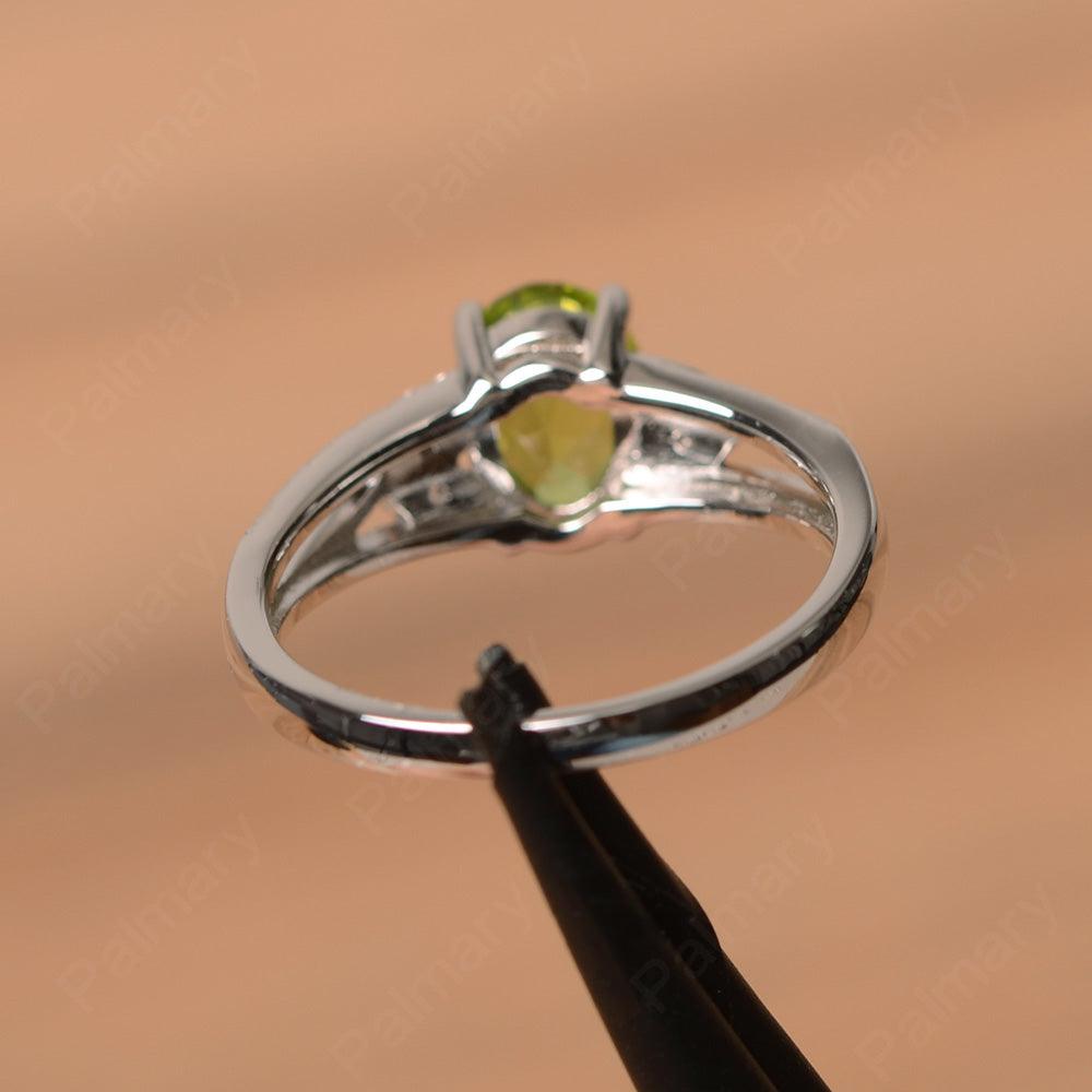 Oval Cut Peridot Engagement Rings - Palmary