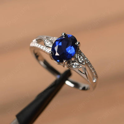 Oval Cut Sapphire Engagement Rings - Palmary