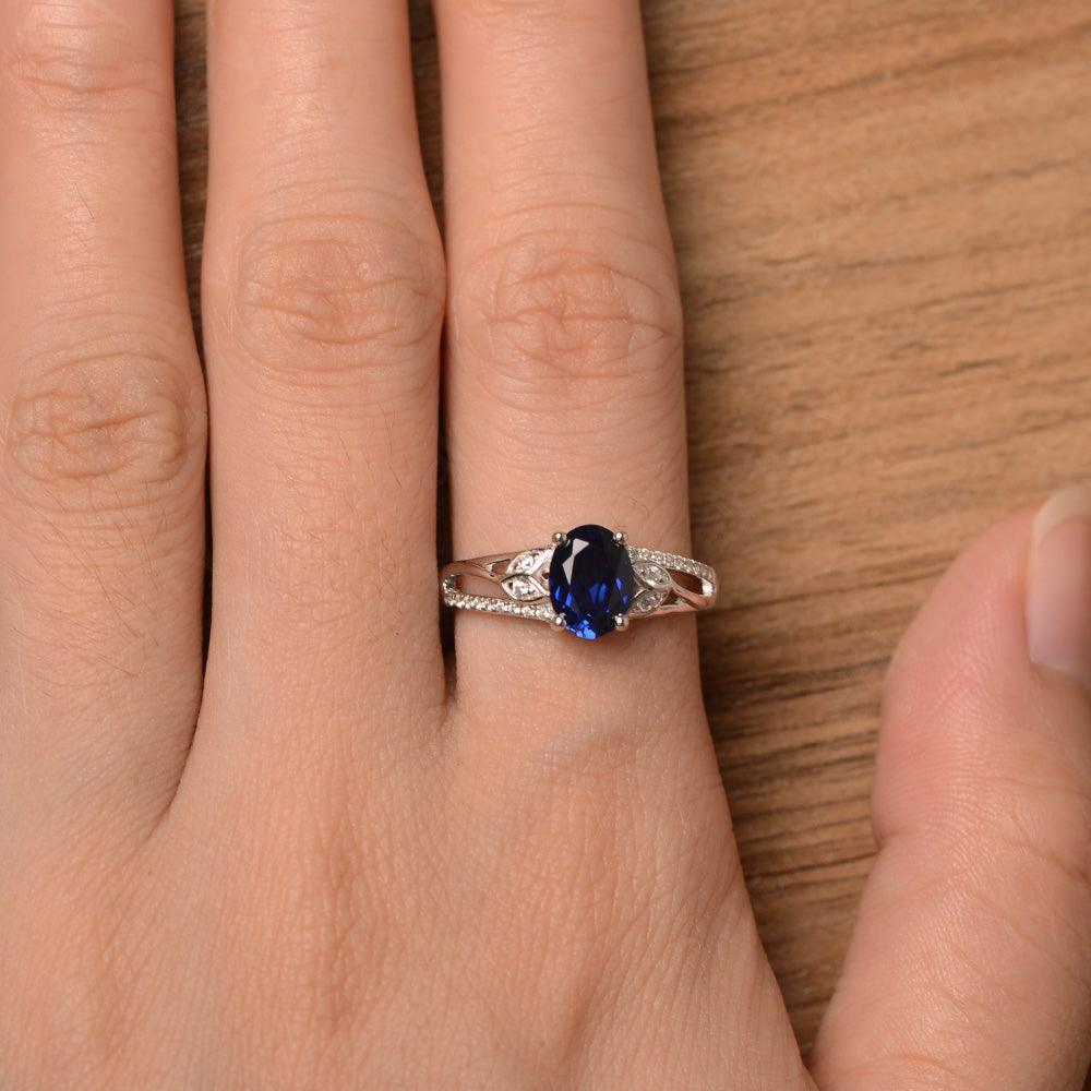 Oval Cut Sapphire Engagement Rings - Palmary