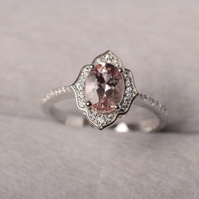 Oval Cut Petal Morganite Engagement Ring - Palmary