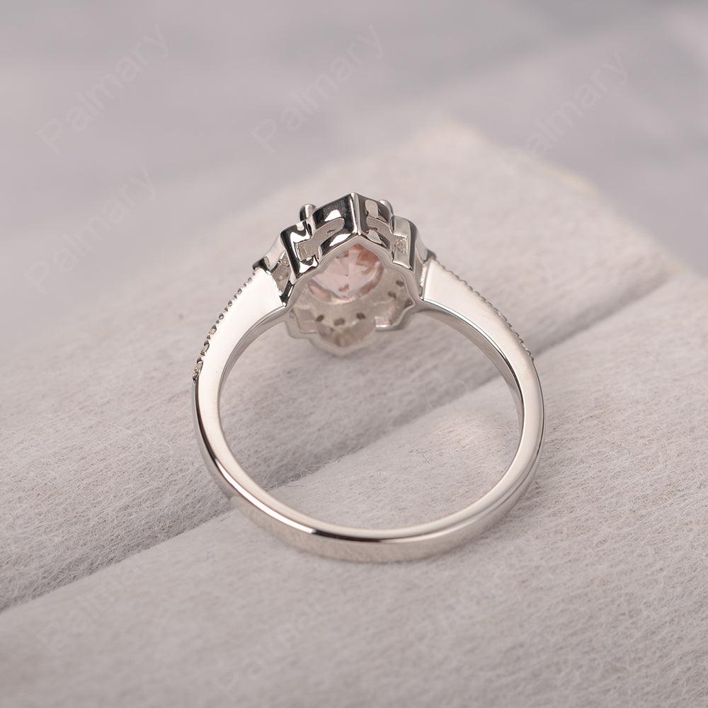 Oval Cut Petal Morganite Engagement Ring - Palmary