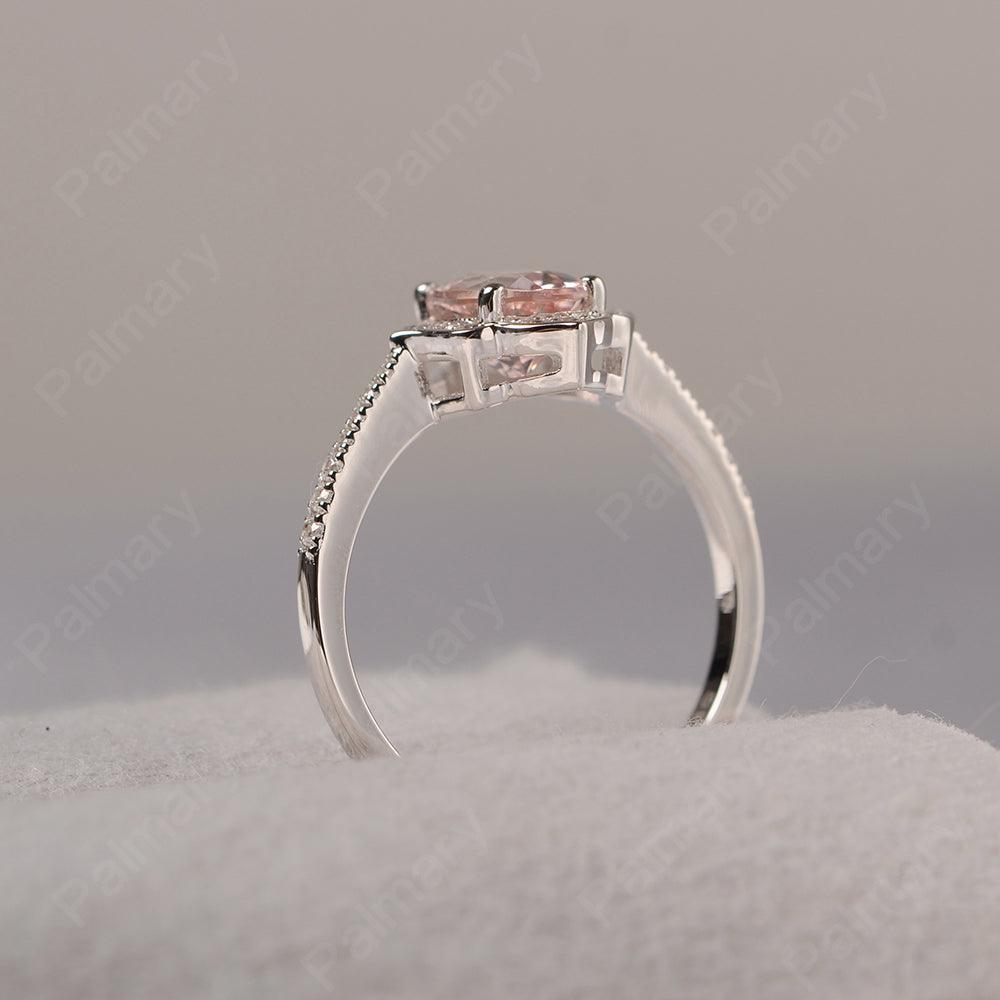 Oval Cut Petal Morganite Engagement Ring - Palmary
