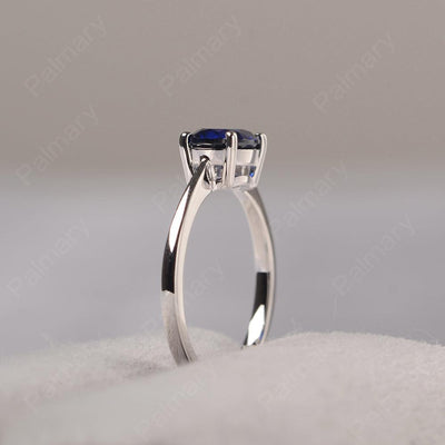 East West Oval Cut Sapphire Solitaire Ring - Palmary