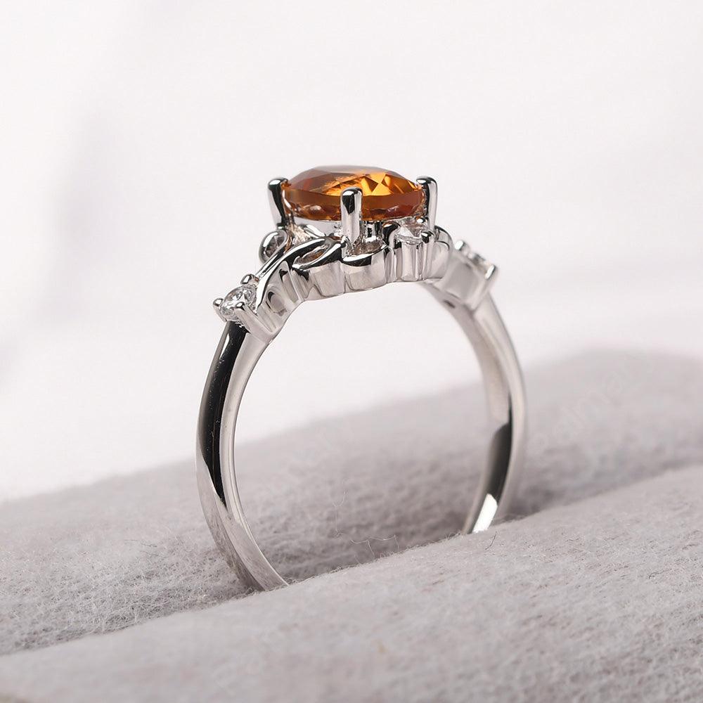 Oval Cut Vintage Citrine Ring - Palmary