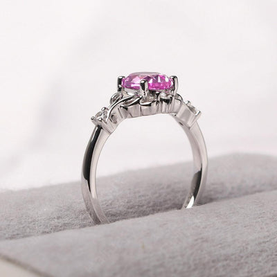 Oval Cut Vintage Pink Sapphire Ring - Palmary