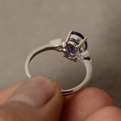 Oval Cut Amethyst Engagement Ring - Palmary